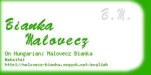 bianka malovecz business card